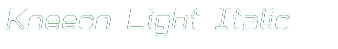 Kneeon Light Italic